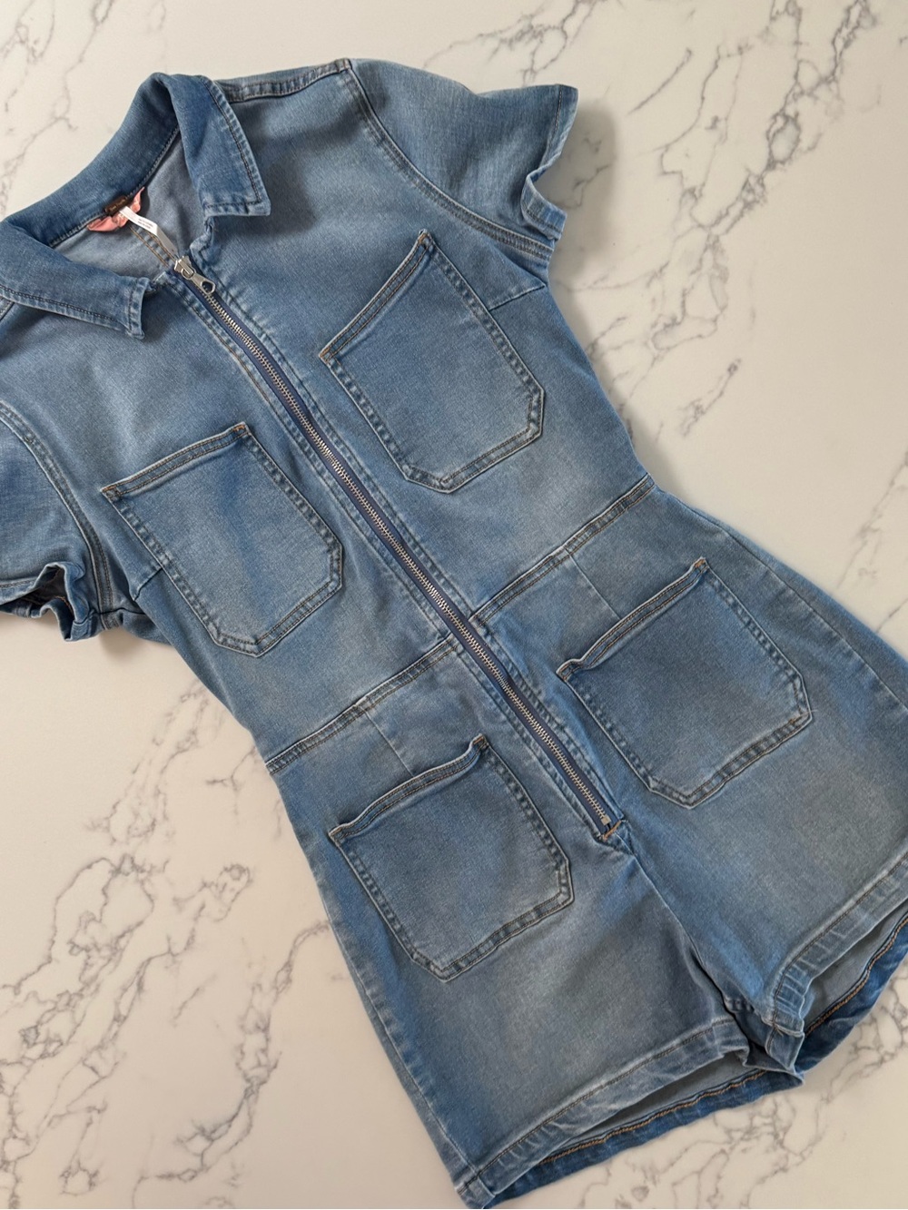 Free People CRVY Lennox Shortsuit - Love Letters - Size 8 - Picture 2 of 7